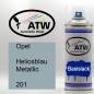 Preview: Opel, Heliosblau Metallic, 201: 400ml Sprühdose, von ATW Autoteile West.